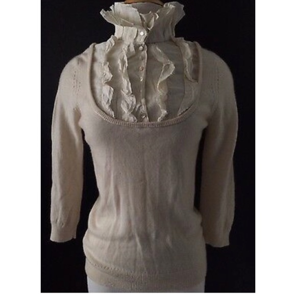Robert Rodriguez ruffle neck dickie sweater - Picture 4 of 4